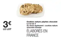 Monoprix Cookies nature pépites chocolat offre