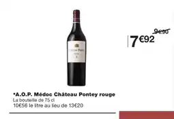 Monoprix A.O.P. Médoc Château Pontey rouge offre