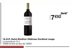 Monoprix A.O.P. Saint-Émilion Château Cardinal rouge offre