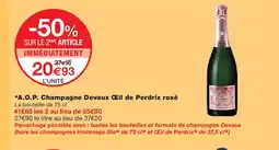 Monoprix A.O.P. Champagne Devaux Œil de Perdrix rosé offre