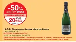 Monoprix A.O.P. Champagne Devaux blanc de blancs offre
