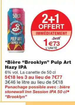 Monoprix BROOKLYN Bière Pulp Art Hazy IPA offre