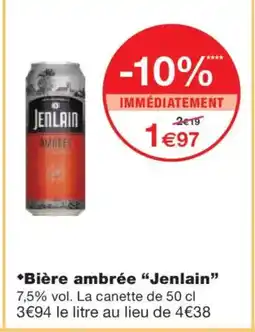 Monoprix JENLAIN Bière ambrée offre