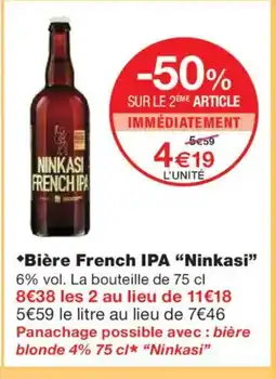 Monoprix NINKASI Bière French IPA offre