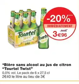 Monoprix TOURTEL TWIST Bière sans alcool au jus de citron offre