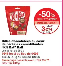 Monoprix KIT KAT Billes chocolatées au cœur de céréales croustillantes Ball offre