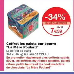 Monoprix LA MÈRE POULARD Coffret les palets pur beurre offre
