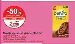 Monoprix BELVITA Biscuits chocolat et céréales offre