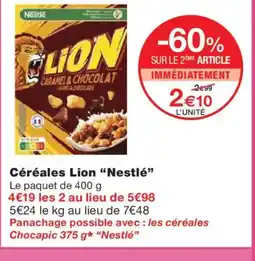 Monoprix NESTLÉ Céréales Lion offre