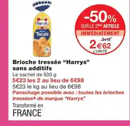 Monoprix HARRYS Brioche tressée sans additifs offre