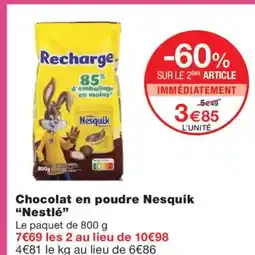 Monoprix NESTLÉ Chocolat en poudre Nesquik offre