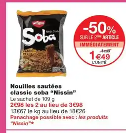Monoprix NISSIN Nouilles sautées classic soba offre