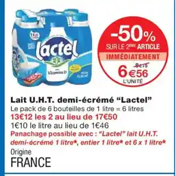 Monoprix LACTEL Lait U.H.T. demi-écrémé offre