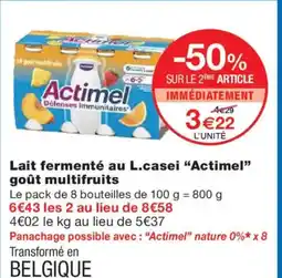 Monoprix ACTIMEL Lait fermenté au L.casei goût multifruits offre