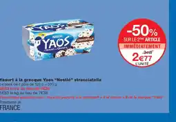 Monoprix NESTLÉ Yaourt à la grecque Yaos stracciatella offre