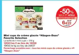 Monoprix Mini cups de crème glacée Favorite Selection offre