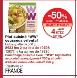 Monoprix WW Plat cuisiné couscous oriental offre