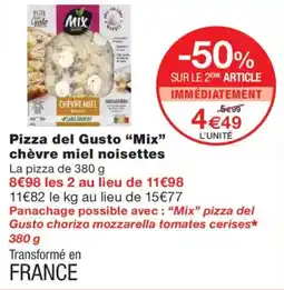 Monoprix MIX Pizza del Gusto chèvre miel noisettes offre