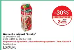 Monoprix ALVALLE Gazpacho original offre