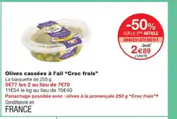 Monoprix CROC FRAIS Olives cassées à l'ail offre