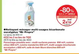 Monoprix MR PROPRE Nettoyant ménager multi-usages bicarbonate eucalyptus offre