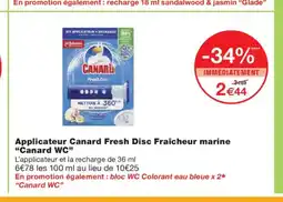 Monoprix CANARD WC Applicateur Canard Fresh Disc Fraîcheur marine offre