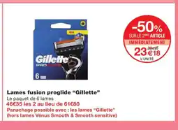 Monoprix GILLETTE Lames fusion proglide offre