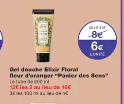 Monoprix PANIER DES SENS Gel douche Elixir Floral fleur d'oranger offre