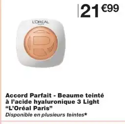 Monoprix L'ORÉAL PARIS Accord Parfait - Beaume teinté à l'acide hyaluronique 3 Light offre
