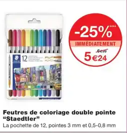 Monoprix STAEDTLER Feutres de coloriage double pointe offre