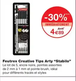 Monoprix STABILO Feutres Creative Tips Arty offre