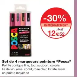 Monoprix POSCA Set de 4 marqueurs peinture offre