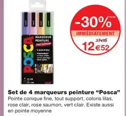 Monoprix POSCA Set de 4 marqueurs peinture offre