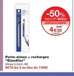 Monoprix STAEDLTER Porte-mines + recharges offre
