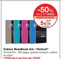 Monoprix OXFORD Cahier NoteBook A4+ offre