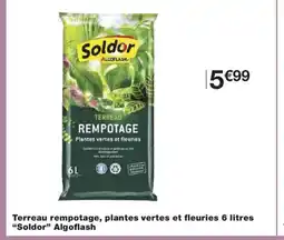 Monoprix SOLDOR ALGOFLASH Terreau rempotage, plantes vertes et fleuries offre