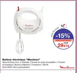 Monoprix MOULINEX Batteur électrique offre