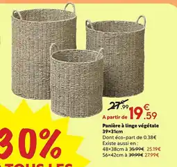 Maxi Bazar Panière à linge végétal offre