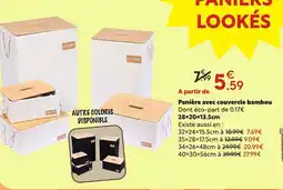 Maxi Bazar Panière avec couvercle bambou offre