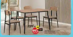 Maxi Bazar Table repas Madrid et 4 chaises offre
