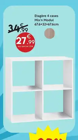 Maxi Bazar Etagère 4 cases Mix'n Modul offre