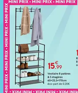 Maxi Bazar Vestiaire 8 patères & 5 étagères offre