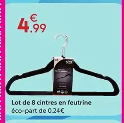 Maxi Bazar Lot de 8 cintres en feutrine offre