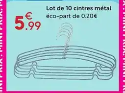 Maxi Bazar Lot de 10 cintres métal offre