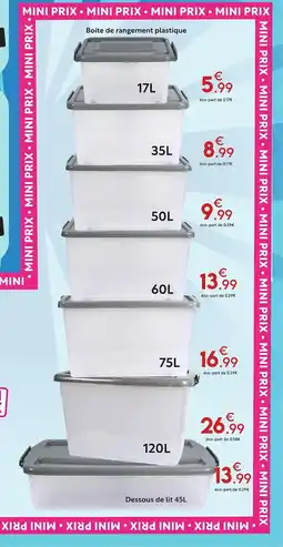 Maxi Bazar Boite de rangement plastique offre