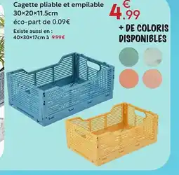 Maxi Bazar Cagette pliable et empilable offre