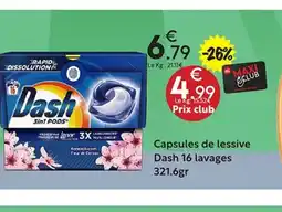 Maxi Bazar DASH Capsules de lessive 16 lavages offre