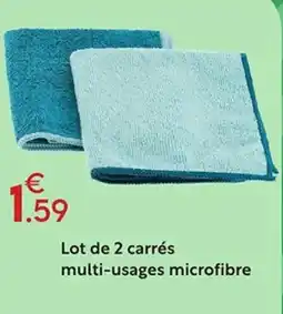 Maxi Bazar Lot de 2 carrés multi-usages microfibre offre