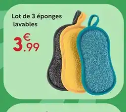 Maxi Bazar Lot de 3 éponges lavables offre