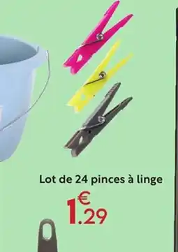 Maxi Bazar Lot de 24 pinces à linge offre